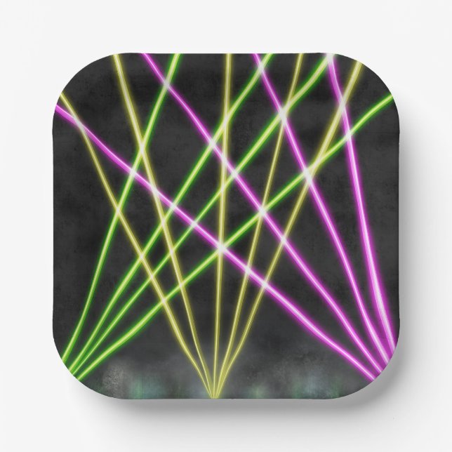 Concert and Festival Lasers Design Paper Plate (Front)