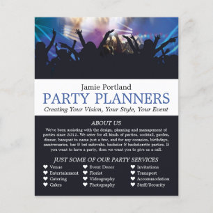 Concert Crowd, Party Event Planner Advertising Flyer