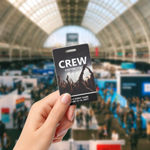 Concert Event Access Pass Personalised Crew Badge ID Badge