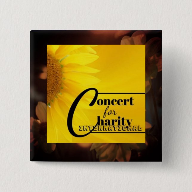 Concert for Charity International 15 Cm Square Badge (Front)