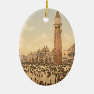 Concert in St Mark's Square II, Venice, Italy Ceramic Tree Decoration