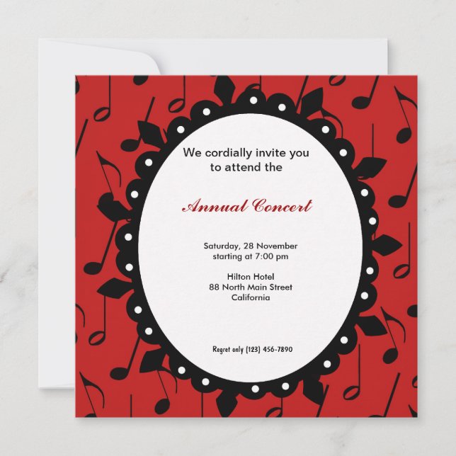Concert Music Invitation (Front)