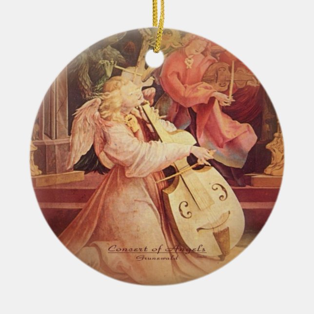 Concert of Angels Ceramic Tree Decoration (Front)