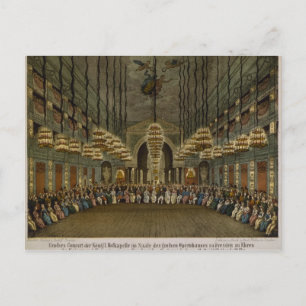 Concert of the royal band in the auditorium postcard