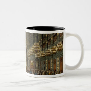 Concert of the royal band in the auditorium Two-Tone coffee mug