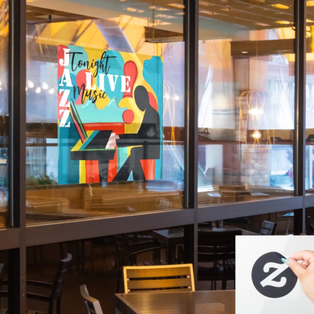 Concert Poster The Pianist - Original Oil Painting (Restaurant Window)