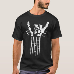 Concert Rock On Guitar Neck A Sweet Rock Roll Skel T-Shirt