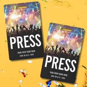 Concert Staff All Access Pass ID Badge