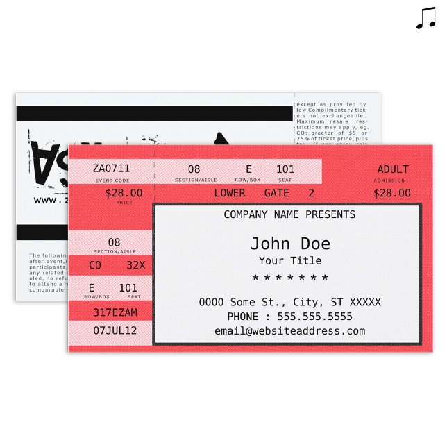 concert ticket (customisable) (Creator Uploaded)