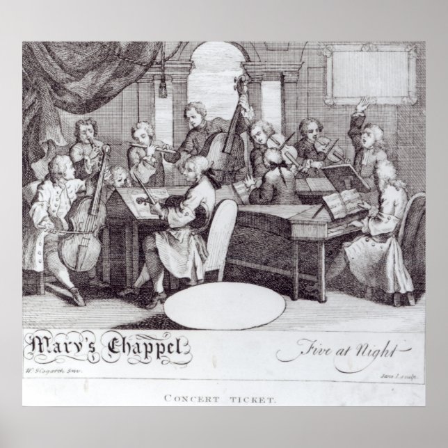 Concert Ticket for Mary's Chapel Poster (Front)