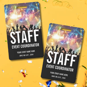 Concert Ticket Staff VIP All Access Pass ID Badge