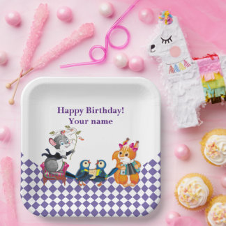 concert Young Animal Paper Plate