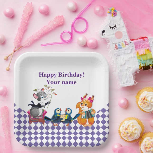 concert Young Animal Paper Plate (Party)