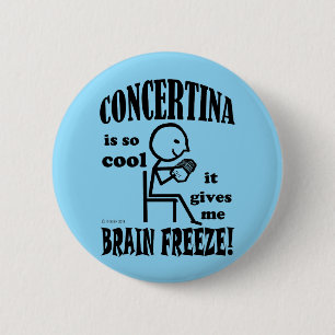 Concertina, Brain Freeze 6 Cm Round Badge
