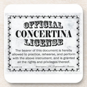 Concertina License Coaster
