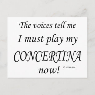 Concertina Voices Say Must Play Postcard