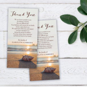 Conch on Beach Sympathy Thank You Card