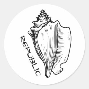 Conch Republic Classic Round Sticker