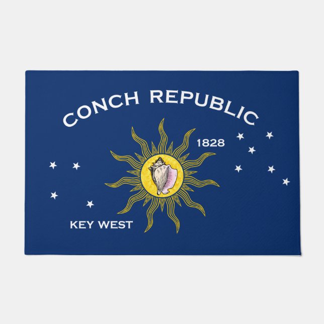 Conch Republic Flag Key West Florida Doormat (Front)