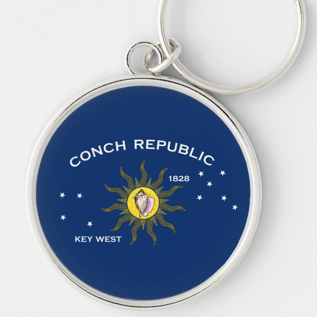 Conch Republic Flag Key West Florida Ring (Front)