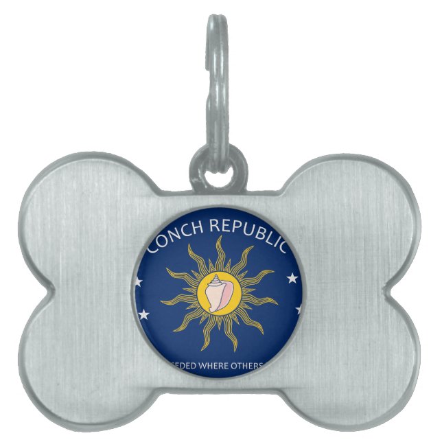 Conch Republic Flag Pet ID Tag (Front)