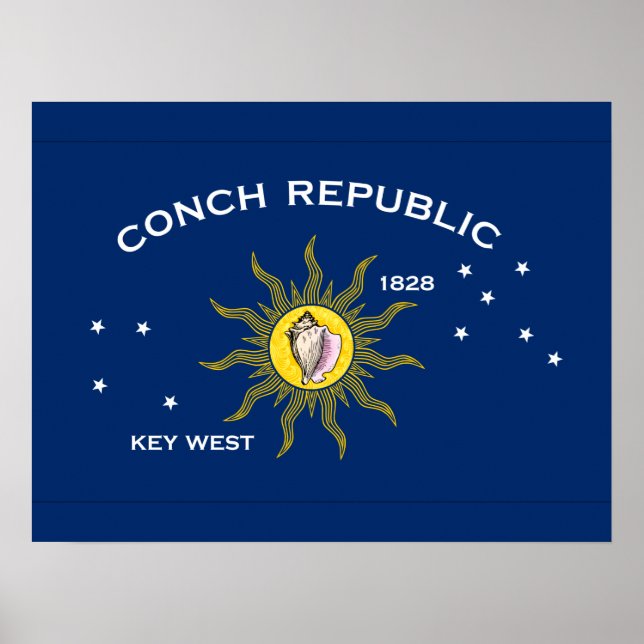 Conch Republic Flag Poster (Front)