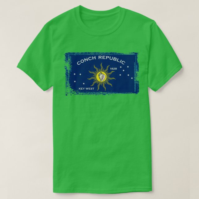 Conch Republic Flag T-Shirt (Design Front)