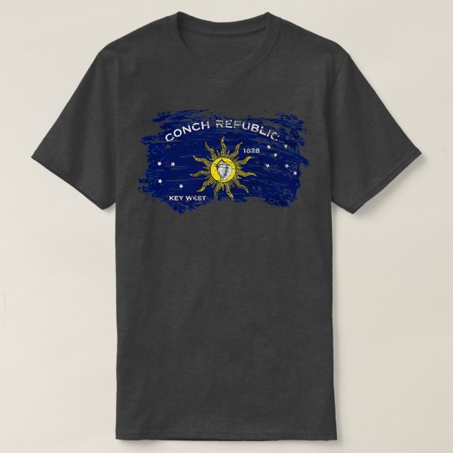 Conch Republic Flag TShirt 2 (Design Front)
