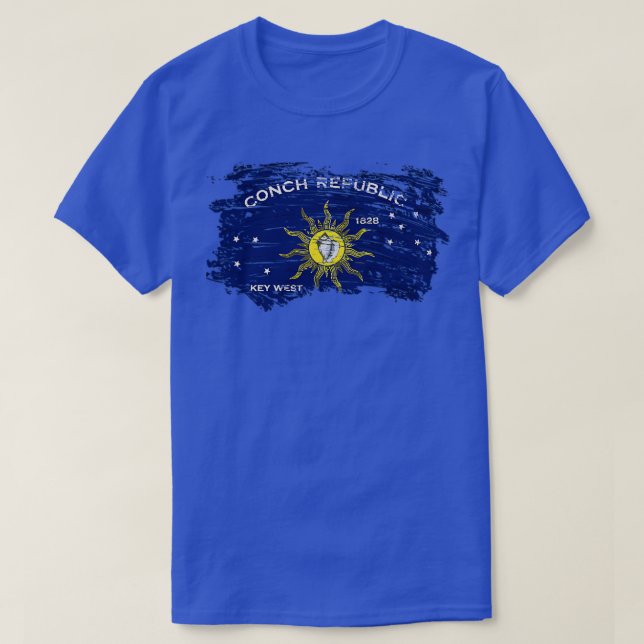 Conch Republic Flag TShirt 4 (Design Front)