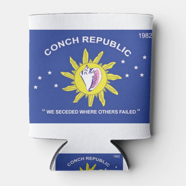 Conch Republic Key West Florida Can Cooler (Front)