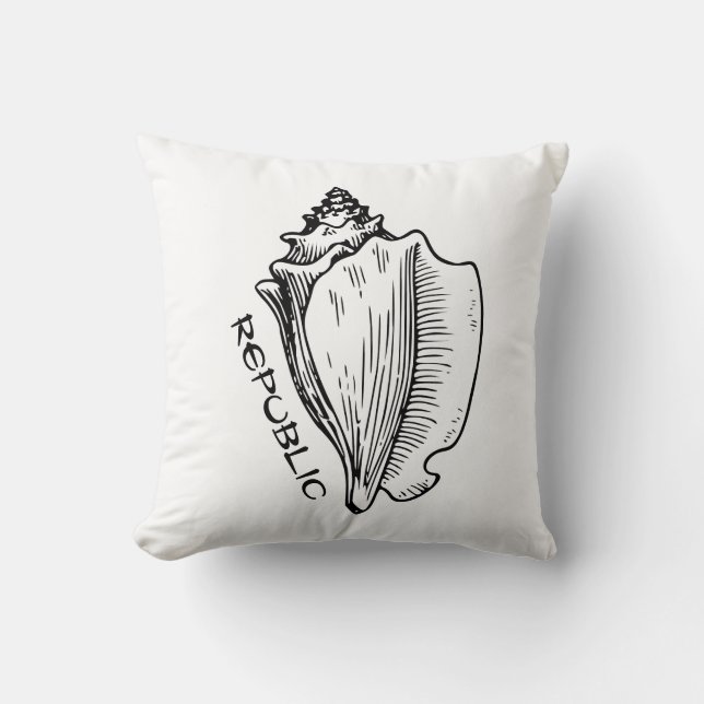 Conch Republic  Throw Pillow (Front)