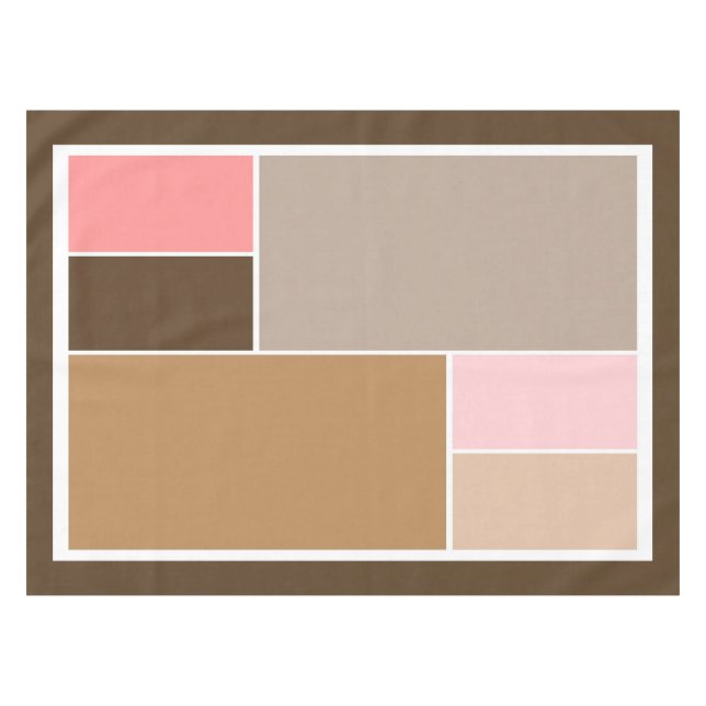 Conch Seashell Colour Blocks Tablecloth (Front (Horizontal))