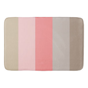 Conch Seashell Stripe Colours Bath Mat