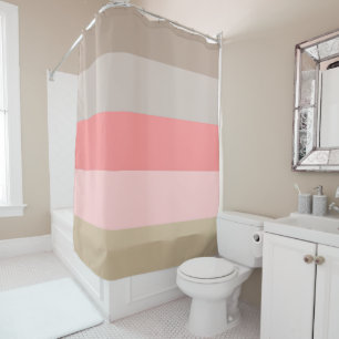 Conch Seashell Stripe Colours Shower Curtain