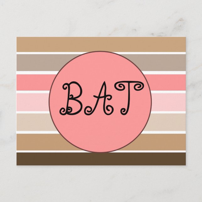 Conch Seashell Stripes Postcard (Front)