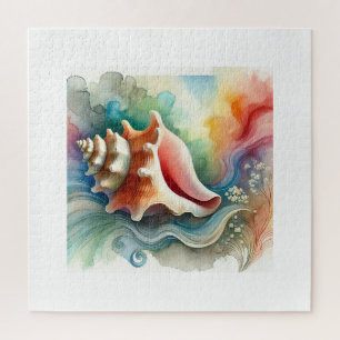 Conch Shell 160724AREF203 - Watercolor Jigsaw Puzzle