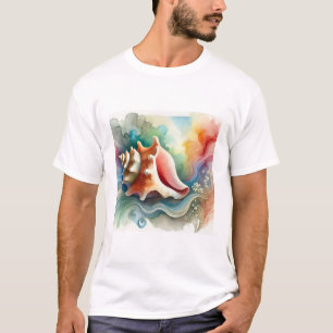 Conch Shell 160724AREF203 - Watercolor T-Shirt