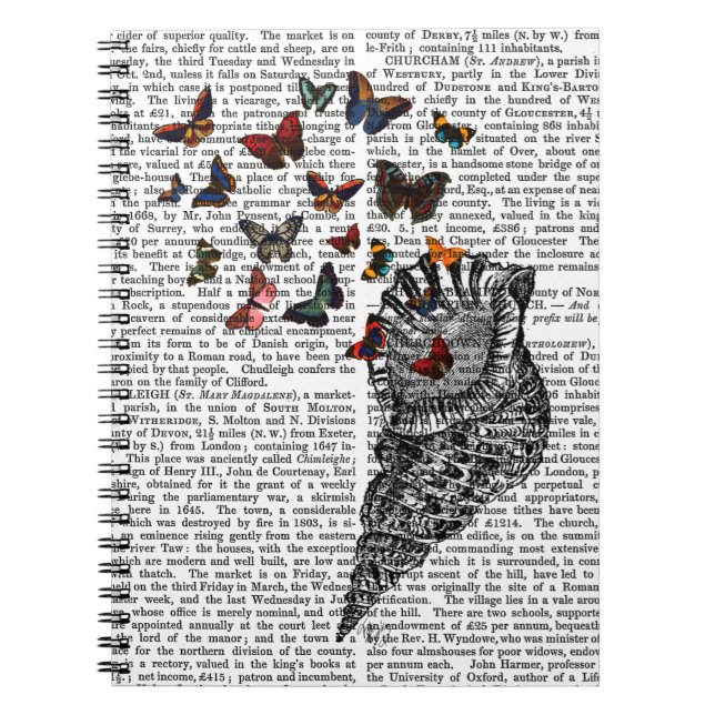 Conch Shell and Butterflies 2 Spiral Notebook (Front)