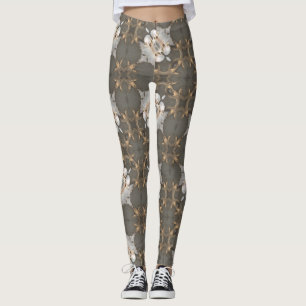 Conch Shell and Starfish Geometric Leggings