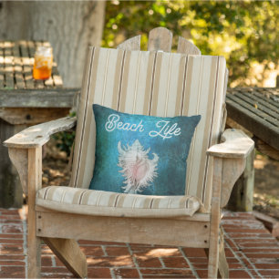 Conch Shell "Beach Life" Cushion