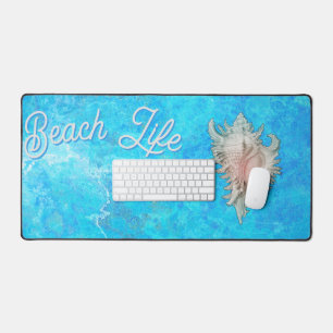Conch Shell "Beach Life" Desk Mat