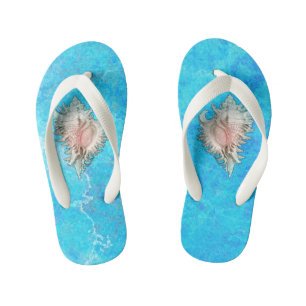Conch Shell "Beach Life"  Kid's Jandals