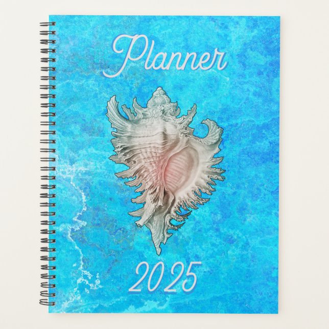 Conch Shell "Beach Life"  Planner (Front)