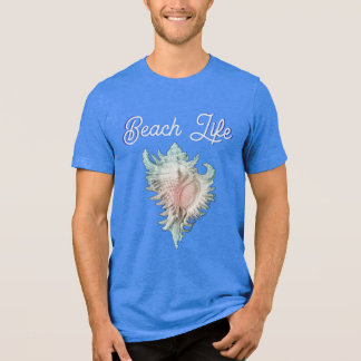 Conch Shell "Beach Life"  Tri-Blend Shirt