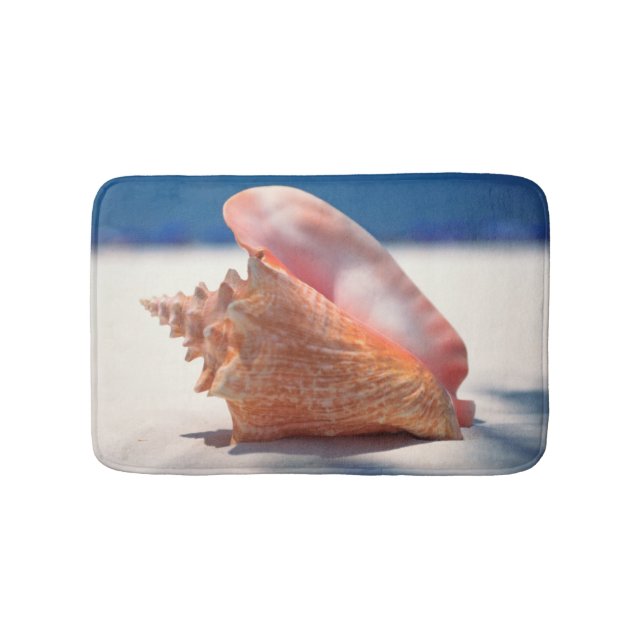 Conch Shell On Beach 2 Bath Mat (Front)