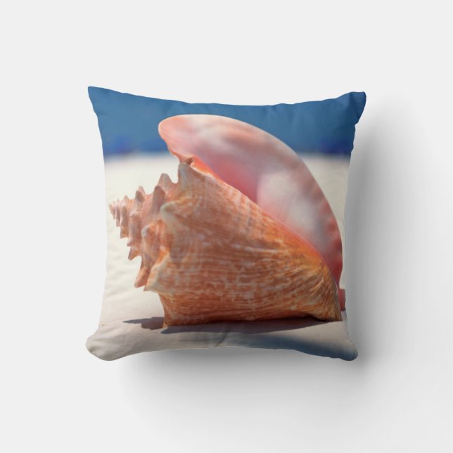 Conch Shell On Beach 2 Cushion (Front)