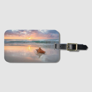 Conch Shell on the Beach Jamaica Luggage Tag