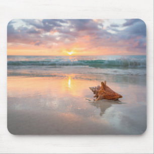 Conch Shell on the Beach Jamaica Mouse Pad