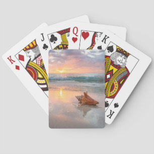 Conch Shell on the Beach   Jamaica Playing Cards