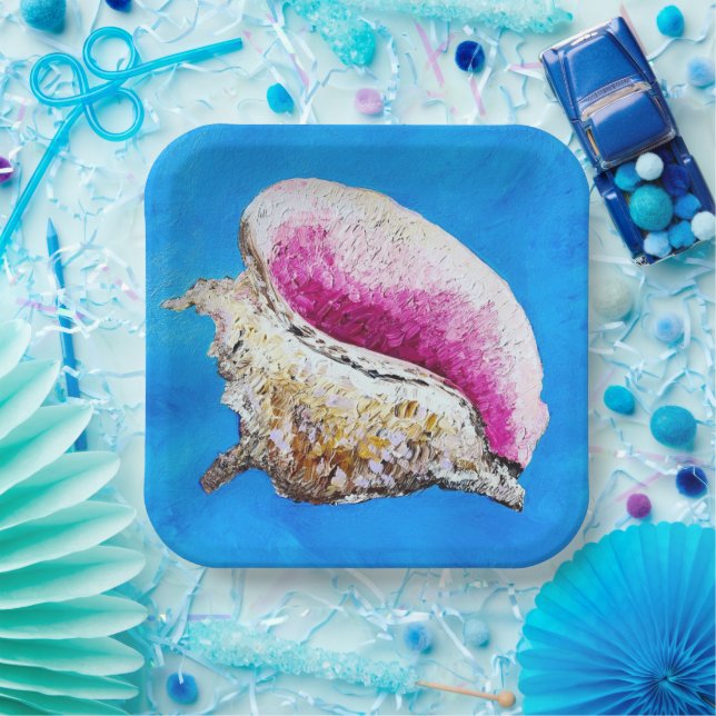 Conch Shell Paper Plates (Party)